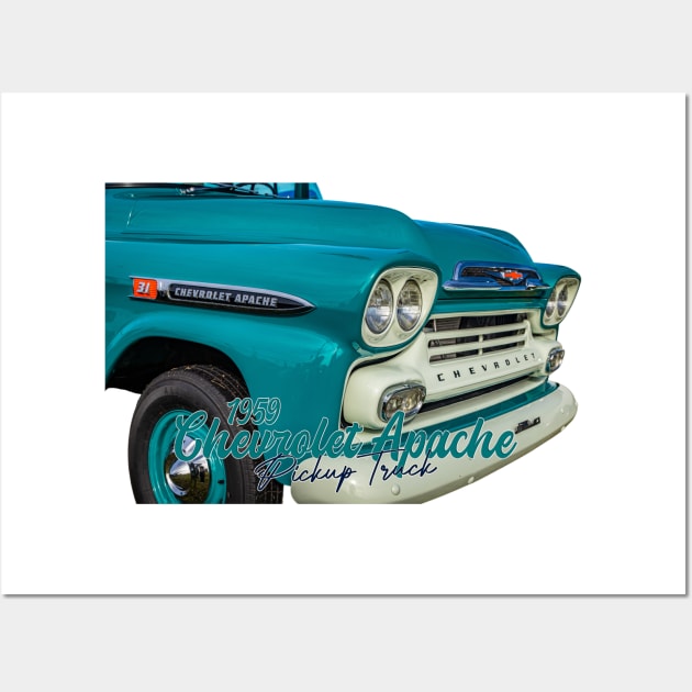 Restored 1959 Chevrolet Apache Pickup Truck Wall Art by Gestalt Imagery